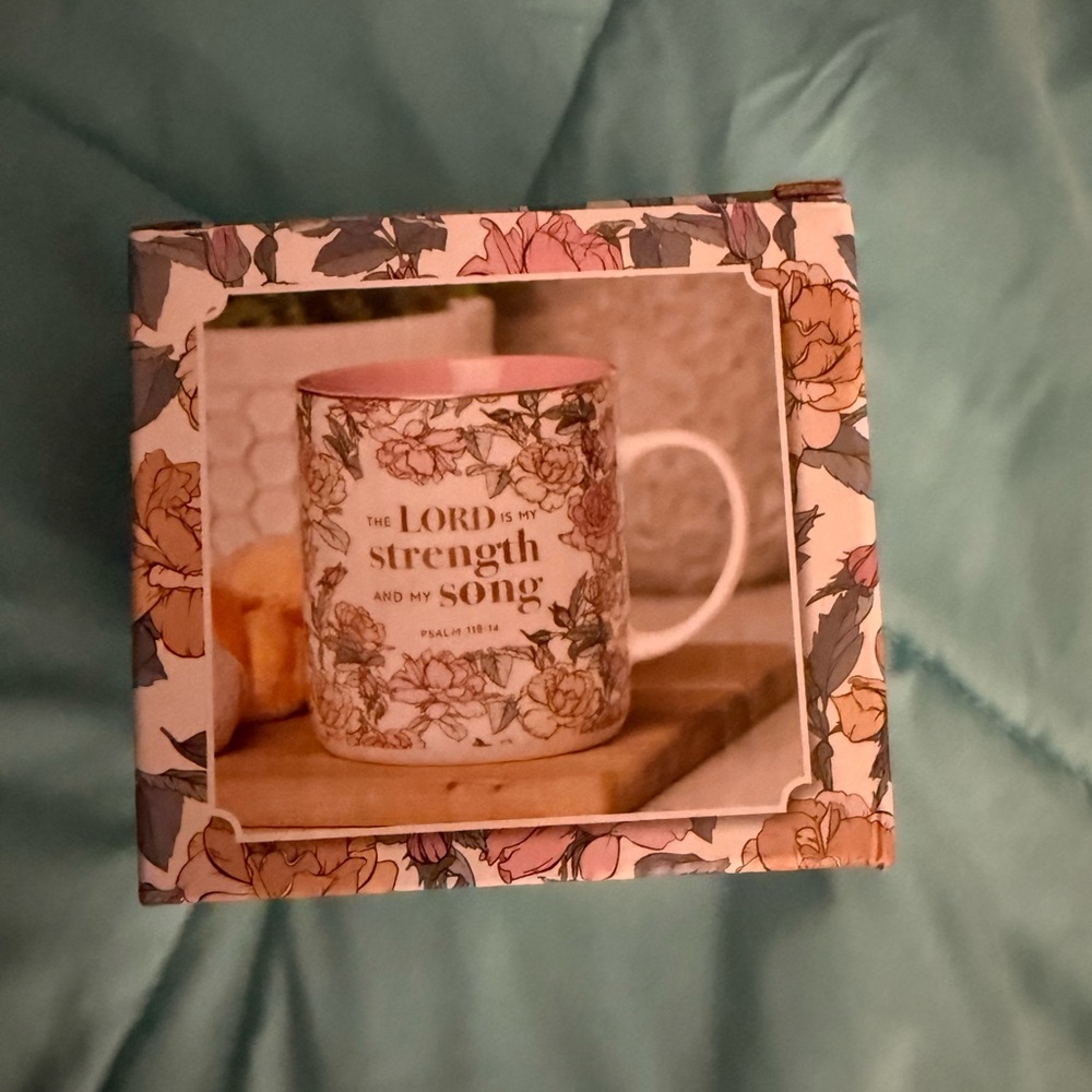 Floral Mug with Bible verse